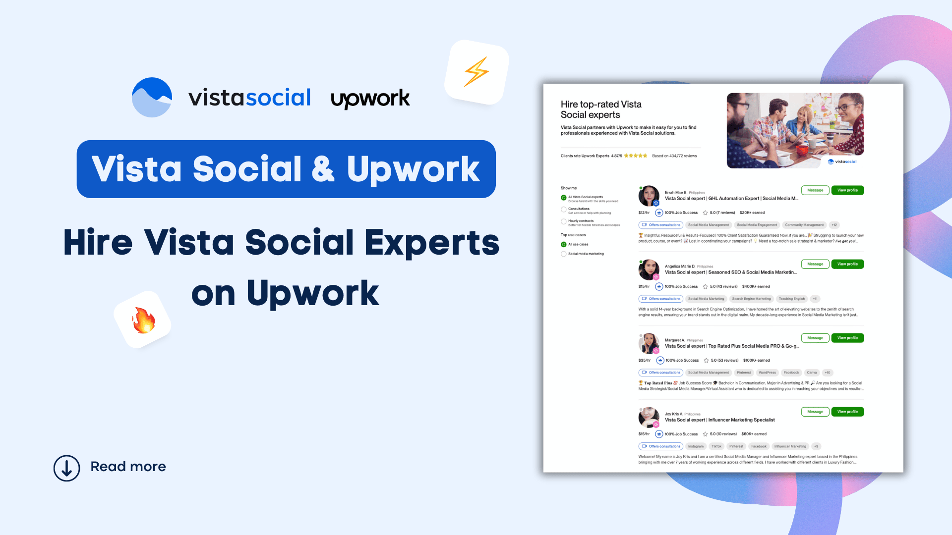 Unleash the Power of Social Media: Vista Social Partners with Upwork